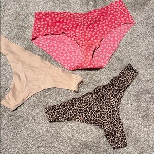 Heart and Leopard Print Underwear Set